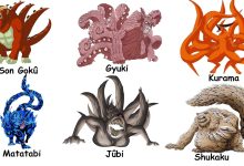 Les neuf démons à queues de Naruto, de Shukaku à Kurama