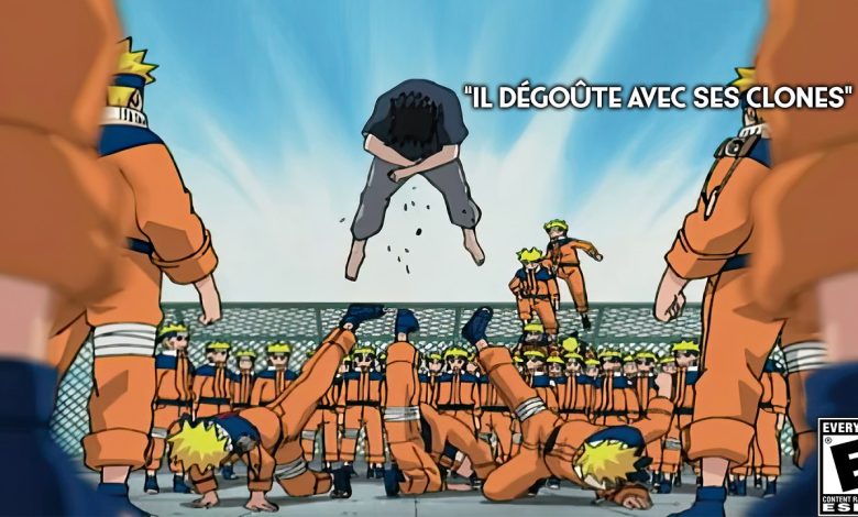 Naruto et Sasuke s’affrontent sur le toit de l’hôpital avec le Rasengan et le Chidori