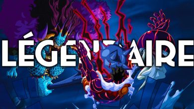 Luffy en Gear 5 face à Kaido sous sa forme de dragon durant la bataille d’Onigashima