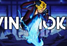 Sanji de One Piece utilisant un coup de pied enflammé