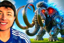 Transformation du Fruit Mammoth à la maîtrise 300 dans Blox Fruits