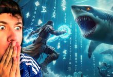 Combat aérien contre le Terror Shark avec le Fruit Dragon dans Blox Fruits