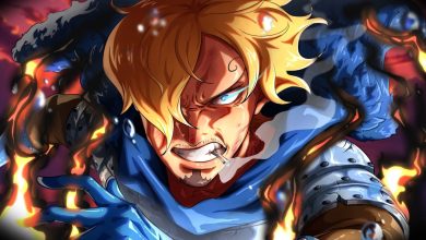Sanji, Luffy en Gear 5 et Imu dans le chapitre 1187 de One Piece
