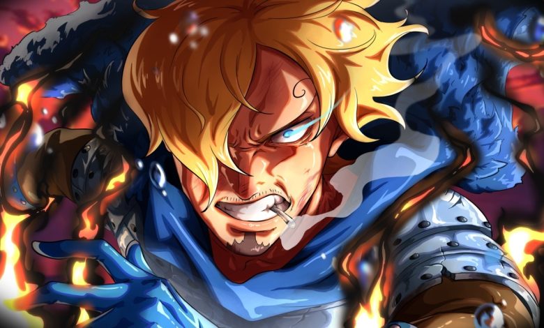 Sanji, Luffy en Gear 5 et Imu dans le chapitre 1187 de One Piece